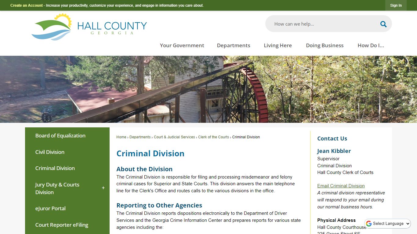 Criminal Division | Hall County, GA - Official Website