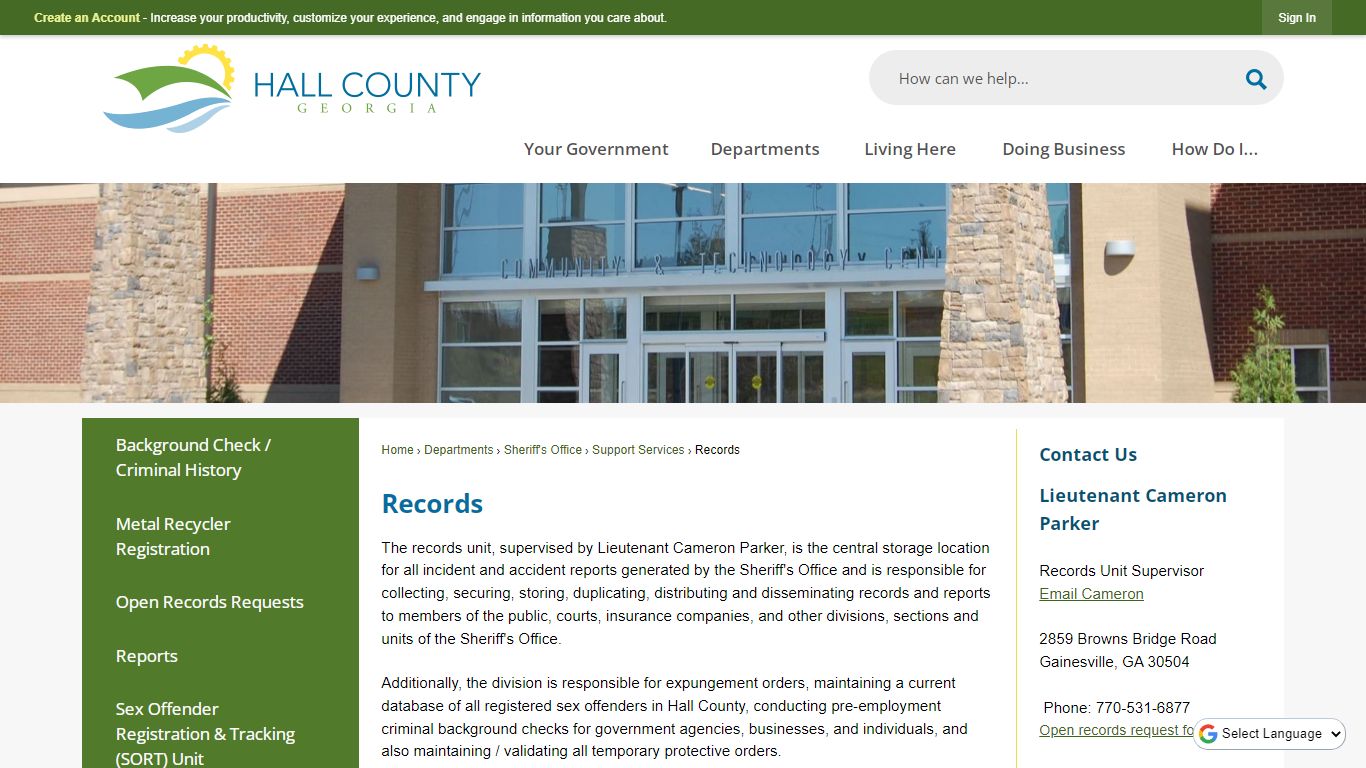 Records | Hall County, GA - Official Website